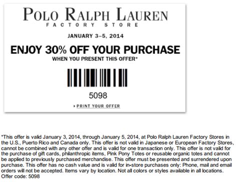polo ralph lauren factory outlet printable coupons